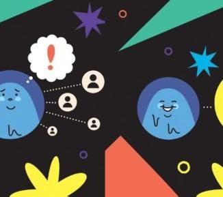 Illustration of characters making connections