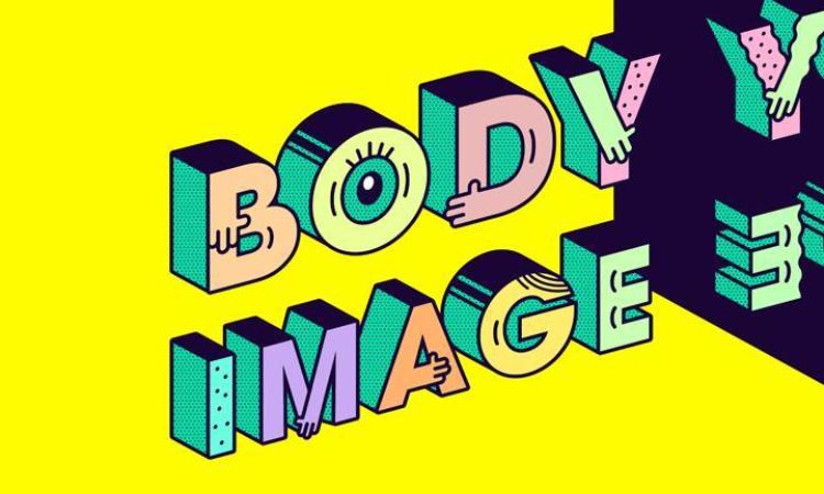 Colourful graphic with the text 'body image'